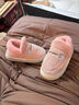 安尚芬高帮棉拖鞋女士秋冬季新款保暖包跟厚底加绒居家室内外穿棉鞋男冬 粉色【居家保暖】 38-39 适合37-38 实拍图