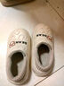 百慕倾臣棉拖鞋女士防水秋冬季新款包根室内外穿居家绒保暖防滑月子棉鞋男 白色 38-39 适合37-38 实拍图