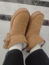 PHANIO梵尼洛石墨烯电热鞋发热鞋雪地靴女充电宝加绒加厚雪地靴厚底增高 真皮卡其色女款升级款（建议拍大一码脚背厚拍大两码） 36 实拍图