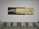 墨派（Mopai）现代轻奢客厅沙发背景墙装饰画2025新款叠加画极简高级感挂画 富饶之线 240x65(适合3.5米沙发)镶钻画 实拍图