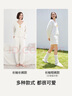 ubras【虞书欣同款】兔绒绒开襟家居服套装厚款女加绒睡衣冬季女 【长袖短裤套装】纯白色 M 实拍图