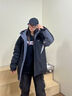 361°羽绒服男士冬季2025新款户外时尚保暖加绒加厚防风抗寒短款外套男 黑色 3XL 实拍图