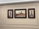 薇典客厅装饰画美式沙发背景墙挂画卧室玄关墙画书房油画欧式建筑壁画 浪漫欧美  歌德咖色框 40*60两侧+中间80*60 实拍图