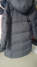 黑冰户外女连帽中长款鸭绒羽绒服冬季防风保暖羽绒服 FAF8958 深灰 L 实拍图