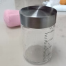 WELLMEET牛奶瓶豆浆杯外带玻璃儿童早餐杯带刻度酸奶燕麦粥微波炉加热 【牛奶杯+玫瑰粉杯套】 200ml 1只 高硼硅玻璃 实拍图