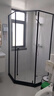 东鹏钻石淋浴房玻璃隔断淋浴隔断洗澡房一体卫生间干湿分离浴室门浴屏 可升级多种玻璃工艺联系客服 枪灰/雅黑/亮银 边框颜色定制 实拍图