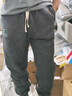 马登工装 复古抽绳松紧腰针织卫裤收口小脚锥形裤运动长裤子男 深灰色 M 实拍图