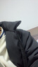 7家优品中性美拉德咖啡色竖条纹棉服男日系复古cleanfit百搭情侣棉衣外套 QYRJ-Y20黑色 XL 实拍图