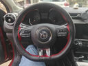 齐选汽车方向盘套手缝真皮四季通用型透气耐磨车上用品必备 头层牛皮【中孔】红线 实拍图