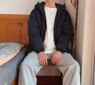 Gap男装徽章logo抽绳立领连帽羽绒服纯色外套677652 海军蓝 2XL (185/104A) 亚洲尺码 实拍图