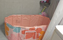 西哈泳士成人泡澡桶大人可折叠家用双人鸳鸯浴缸全身沐浴婴儿游泳桶洗澡盆 粉1.2米【5层夹棉板材】入门礼 实拍图