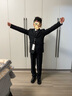 罗蒙儿童西装春秋季男童黑色西服套装花童礼服表演服 黑色七件套 160 实拍图