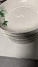云鸿陶瓷10个盘子陶瓷菜盘子套装餐具组合水果盘家用圆形可爱吃菜碟子 10个盘子百合(7英寸) 实拍图