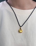 中国黄金（CHINA GOLD）黄金吊坠男女款足金小胖福金坨坨平安金锁项链情人节礼物婴儿满月 【今/次日达】胖福金坨+金珠【红绳】约0.5g 实拍图