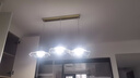 雷士（NVC）现代欧美轻奢创意吊线led吊灯客厅灯餐厅灯餐桌灯灯具灯饰 凌云 三头 24瓦 花瓣型吊灯 实拍图