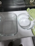 创得 耐热玻璃保鲜盒 微波炉专用加热饭盒 冰箱收纳带盖密封储物便当碗餐盒北欧绿圆650+长1000ml 实拍图