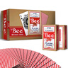 Bee小蜜蜂掼蛋专用扑克牌窄版娱乐纸牌耐用桥牌一条12副装（红色） 实拍图