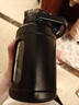 恩尔美（nRMEi）水杯大容量玻璃杯耐高温泡茶杯茶水分离1000ml男生运动防摔烫杯子 黑【茶水分离+吸管直饮】 1000ml 实拍图
