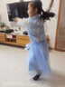 童唛屋童装女童套装汉唐服装春夏儿童公主纱裙子小女孩宝宝襦裙表演出服 蓝色半袖 130码（建议身高120cm左右） 实拍图