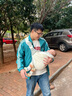 高童小月龄婴儿背带外出抱娃神器解放双手简易省力前抱式新生儿宝宝 莫奈灰-加宽肩带 实拍图