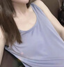 北极绒（Bejirog）莫代尔背心睡裙女夏季带胸垫薄款凉感吊带睡衣外穿大码家居服 WT136-蓝【带胸垫背心裙】主图 M码【80-100斤】 实拍图