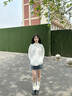 觅橘防晒衣落肩正肩帽檐款原纱型女MIEJUA防晒服薄外套 落肩白色 均码 F码170cm120斤以下 实拍图