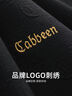 卡宾（CABBEEN）【老花提花】刺绣卫衣男2024秋季新款潮牌圆领纯色长袖上衣 煤黑色01 2XL /185/54 实拍图