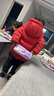 左西儿童羽绒服2025新款男童冬季保暖抗寒白鸭绒连帽面包服 红色 120 实拍图