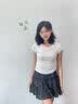 翊尚美碎花半身裙女夏季新款小个子高腰蛋糕裙女显瘦设计感百搭黑色短裙 黑色 【双层亲肤宽松内衬】 M 【适合95-110斤】 实拍图