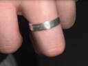 9999足银原创手工定制情侣戒指纯银刻字男女对戒尾戒情人礼物指环 【宽4.5/双面雕刻】 实拍图