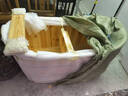 加厚泡澡木桶浴桶全身沐浴桶家用洗澡盆实木熏蒸桶汗蒸桶浴缸 原木款120长60宽65高元宝三箍加 实拍图