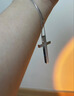 中国黄金（CHINA GOLD）纯银项链女士S925银十字架项链情侣款吊坠生日礼物送女友男友 【今/次日达】女款【甄选礼盒】 实拍图