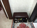 爰京实木换鞋凳家用鞋柜软包二层穿鞋凳玄关试鞋凳子床尾凳60cm胡桃色 实拍图
