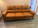 8H皮艺沙发电动沙发意式极简真皮沙发三人位客厅懒人沙发椅B9活力橙 实拍图