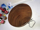 泰南老砧板实木整木菜板正宗黑铁木加厚圆形切菜板家用厨房案板菜墩刀板 整木 44*5cm 钢圈加固款 实拍图
