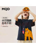MQD童装男女童夏款卡通短袖T恤男女童圆领套头衫韩版潮 藏青 110 实拍图