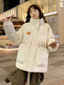 唐狮（TonLion）2024连帽面包服女棉服休闲 B款/米白 M 实拍图
