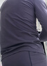好波男秋衣套装素色棉氨高弹性圆领薄款打底内衣女修身秋衣秋裤HLL3.0 男士-黑幻紫 2XL (175) 实拍图