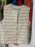 鸭鸭（YAYA）【反季】羽绒服女秋冬新款轻薄款修身羽绒马甲显瘦内胆背心上衣KX 米白色 XL 170 实拍图