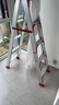 创硕 家用梯人字梯工程梯子铝合金梯货梯架 【五步梯红】加强加固款 实拍图