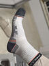 伯希和（Pelliot）户外徒步中筒冬袜美利奴羊毛跑步运动防臭袜男女165035008浅花灰L 实拍图