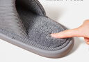merdor冬季棉拖鞋男士室内家居保暖防滑居家用情侣毛绒地板棉拖鞋女秋冬 灰色 44-45 实拍图