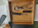 弥瑞不锈钢茶钳茶刀普洱茶茶饼刀分茶盘开茶砖工具撬茶器功夫茶具配件 430茶钳+黑檀雕刻茶刀+竹分茶盘 实拍图