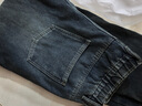 顶峰保罗（Dingfengbaoluo）水洗复古牛仔裤男士秋季保暖加绒加厚宽松休闲长裤子74藏青XL 实拍图