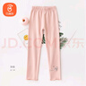 贝瑞加（Babyprints）女童打底裤儿童裤子女宝宝弹力长裤女孩春秋底裤木耳边 粉130 实拍图