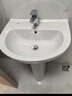 美标卫浴陶瓷柱盆落地立柱洗脸盆立式洗手盆阳台洗手池0540 0540柱盆配精铜龙头含下水器 实拍图