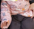 棉谷朵儿童手工棉花棉衣婴幼儿纯棉冬季加厚保暖棉袄男女宝宝外出棉外套 粉色犀牛 100码（适合2-3岁） 实拍图