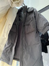 雅鹿羽绒服女中长款过膝加厚连帽保暖小个子冬季保暖气质防风百搭外套 深灰色 L 建议110-130斤 实拍图