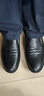 正泰商务休闲皮鞋英伦套脚皮鞋男一脚蹬乐福鞋软底皮鞋秋JZ0002黑色39 实拍图
