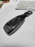 迪加伦 高档金属 新奔驰C260L钥匙套 GLC E级 E300L GLE A200 AMG S级 车用钥匙套保护壳 天空灰+真皮钥匙扣 实拍图